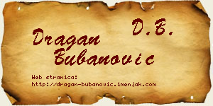 Dragan Bubanović vizit kartica